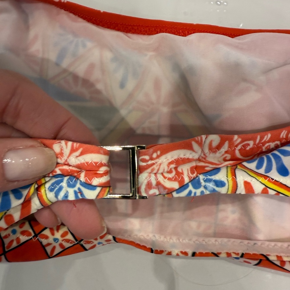 Dolce & Gabbana Red and Blue Patterned Bikini size 3 - Picture 4 of 10